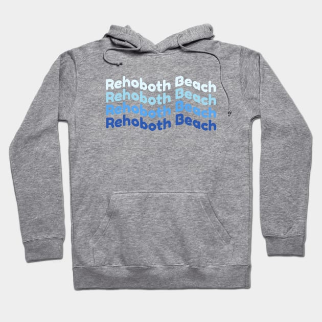 Rehoboth Beach Wave Design Hoodie by novabee